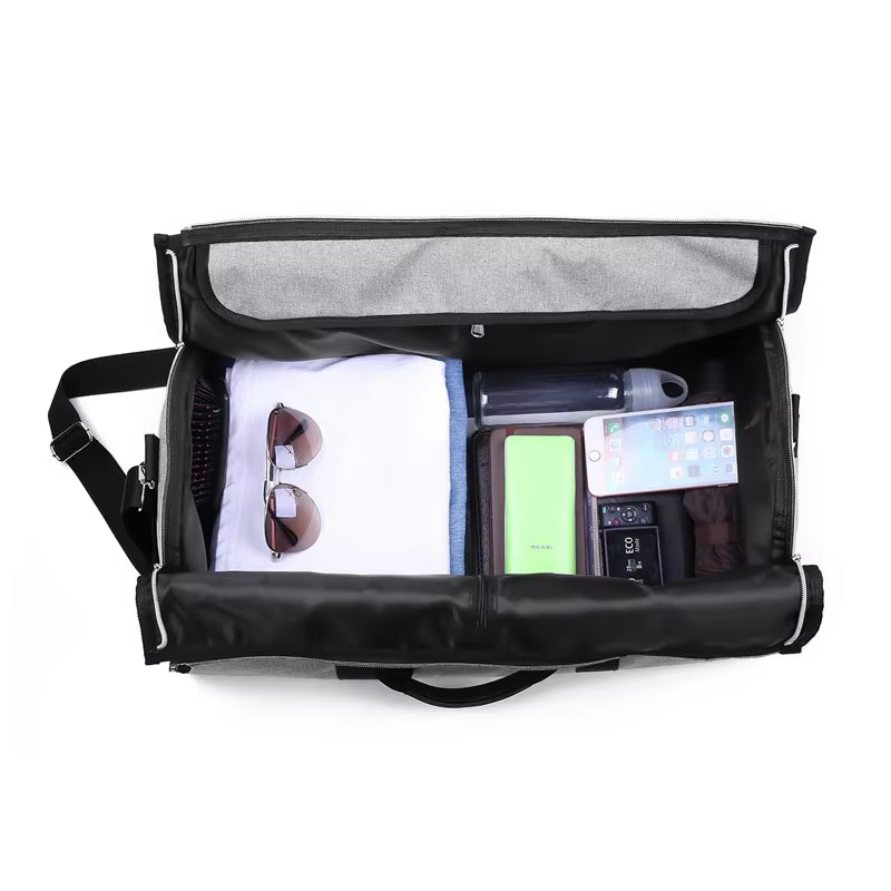 Men Shoulder Bags Large Capacity Business Travel Bag Waterproof Oxford Garment Pack Multi-Pocket Luggage Сlothes Storage XA76M