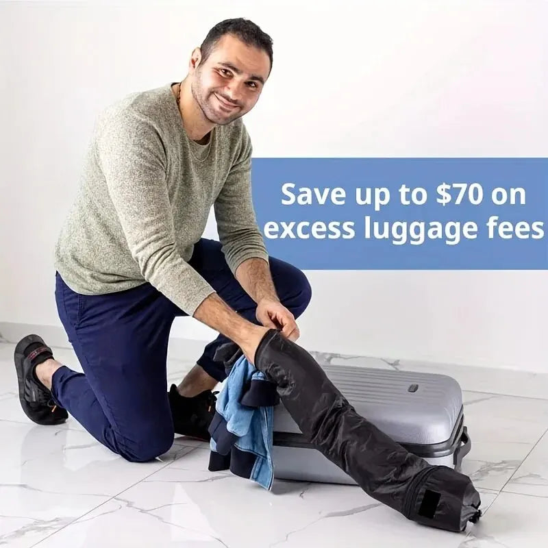 3-in-1 Travel Neck Pillow with Integrated Clothing Storage - Essential for Avoiding Extra Baggage Fees