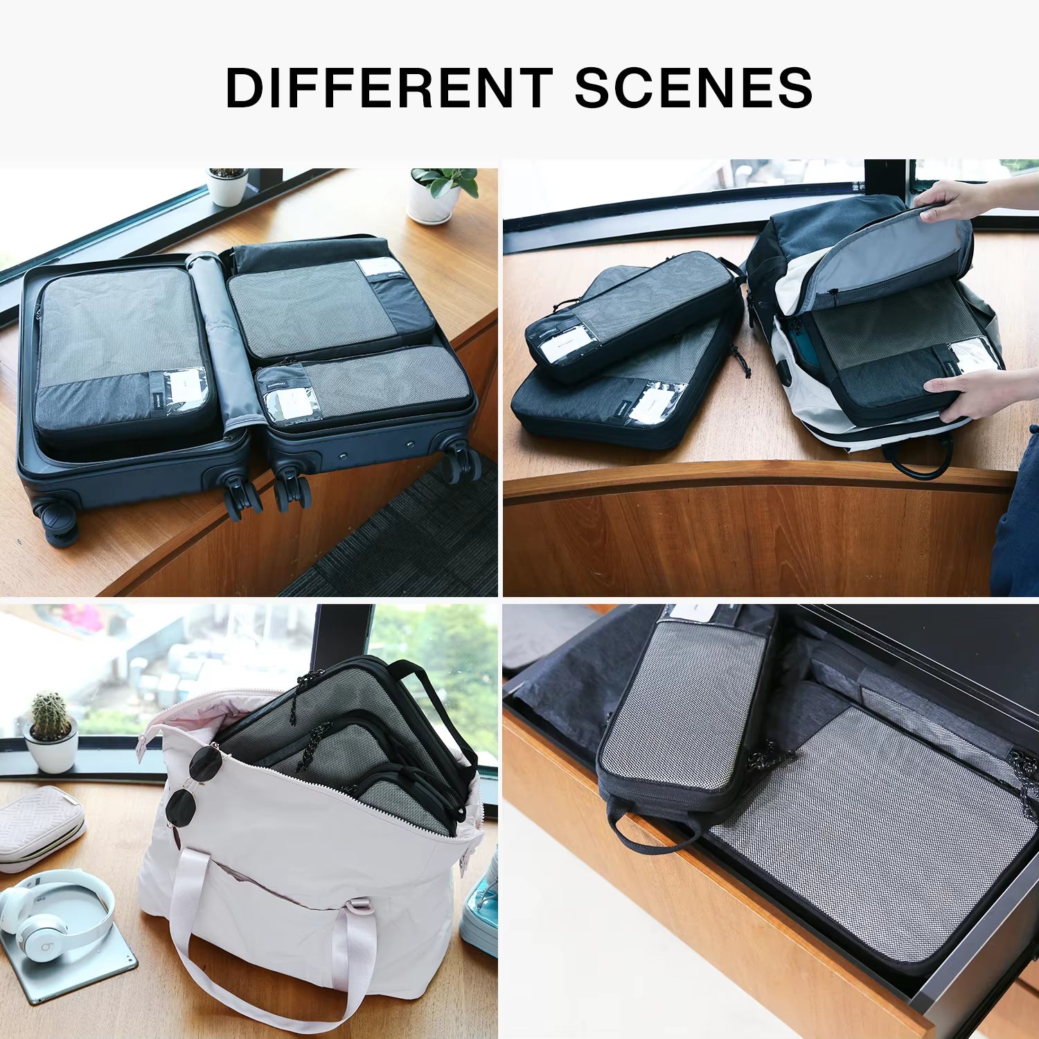 Compression Packing Cubes Men Travel Expandable Luggage Organizer Carry on Luggage Packing Organizers for Women