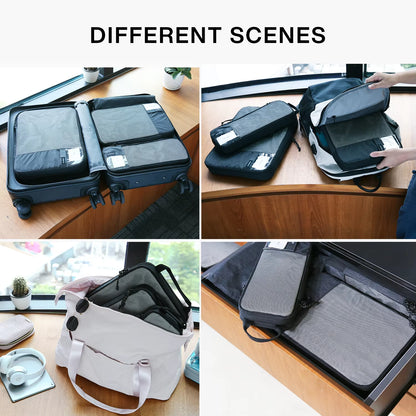 Compression Packing Cubes Men Travel Expandable Luggage Organizer Carry on Luggage Packing Organizers for Women