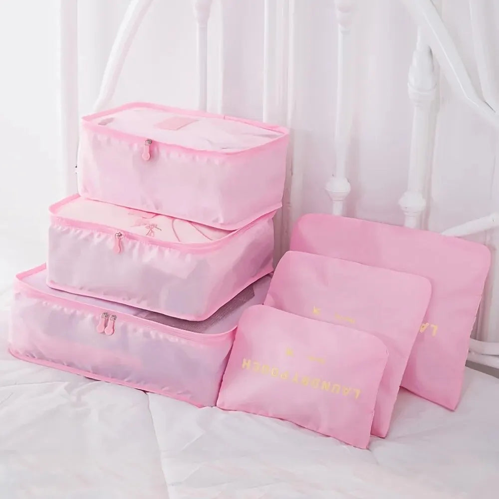 Luggage Packing Cubes with foldable organizers, 6pc