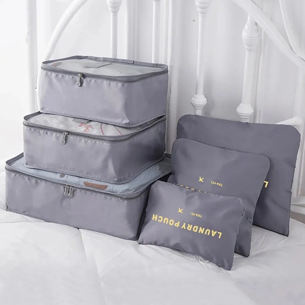 Luggage Packing Cubes with foldable organizers, 6pc