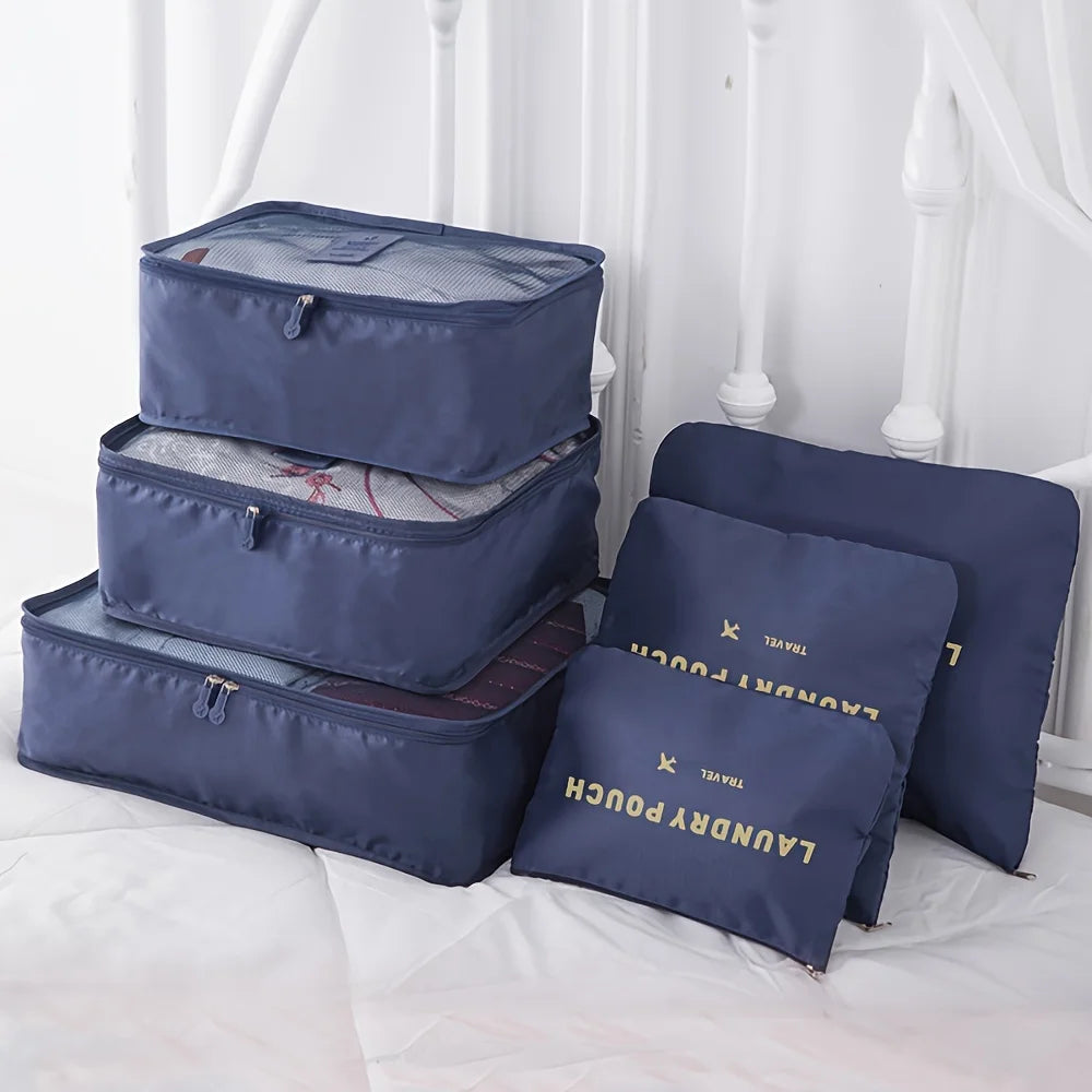 Luggage Packing Cubes with foldable organizers, 6pc