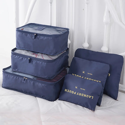 Luggage Packing Cubes with foldable organizers, 6pc