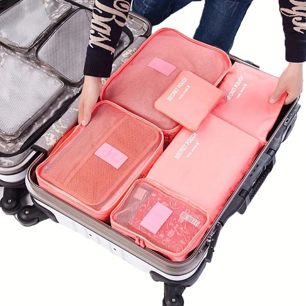 Luggage Packing Cubes with foldable organizers, 6pc