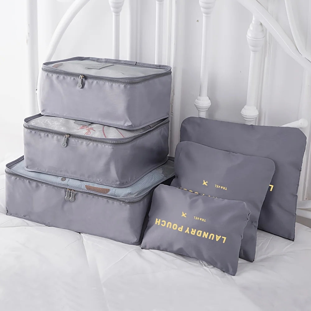 Luggage Packing Cubes with foldable organizers, 6pc