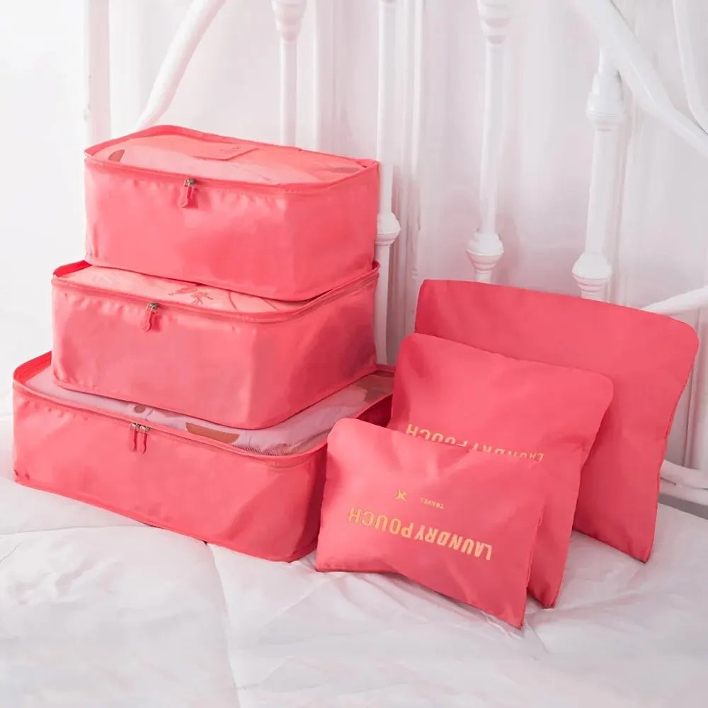 Luggage Packing Cubes with foldable organizers, 6pc