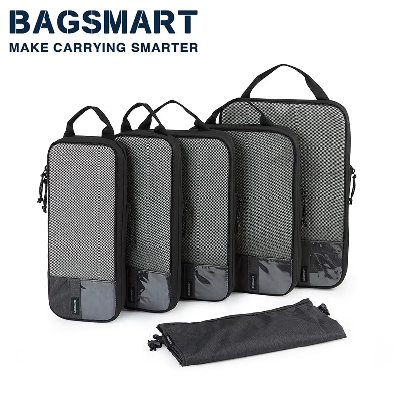 Compression Packing Cubes Men Travel Expandable Luggage Organizer Carry on Luggage Packing Organizers for Women