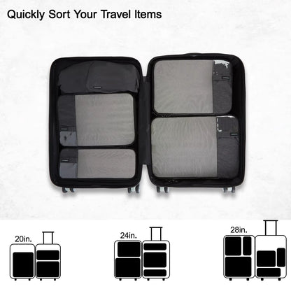 Compression Packing Cubes Men Travel Expandable Luggage Organizer Carry on Luggage Packing Organizers for Women